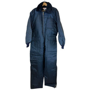 Dupont Dacron Hollofil 808‎ Cold Storage Overalls XL Blue Made USA NWOT Full Zip